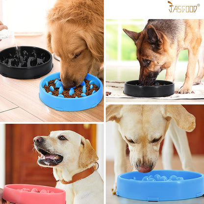 Slow Dog Bowl for Large Dogs - Fun Anti-Gulping Feeder to Stop Bloat - Big Pet Bowl for Slow Eating
