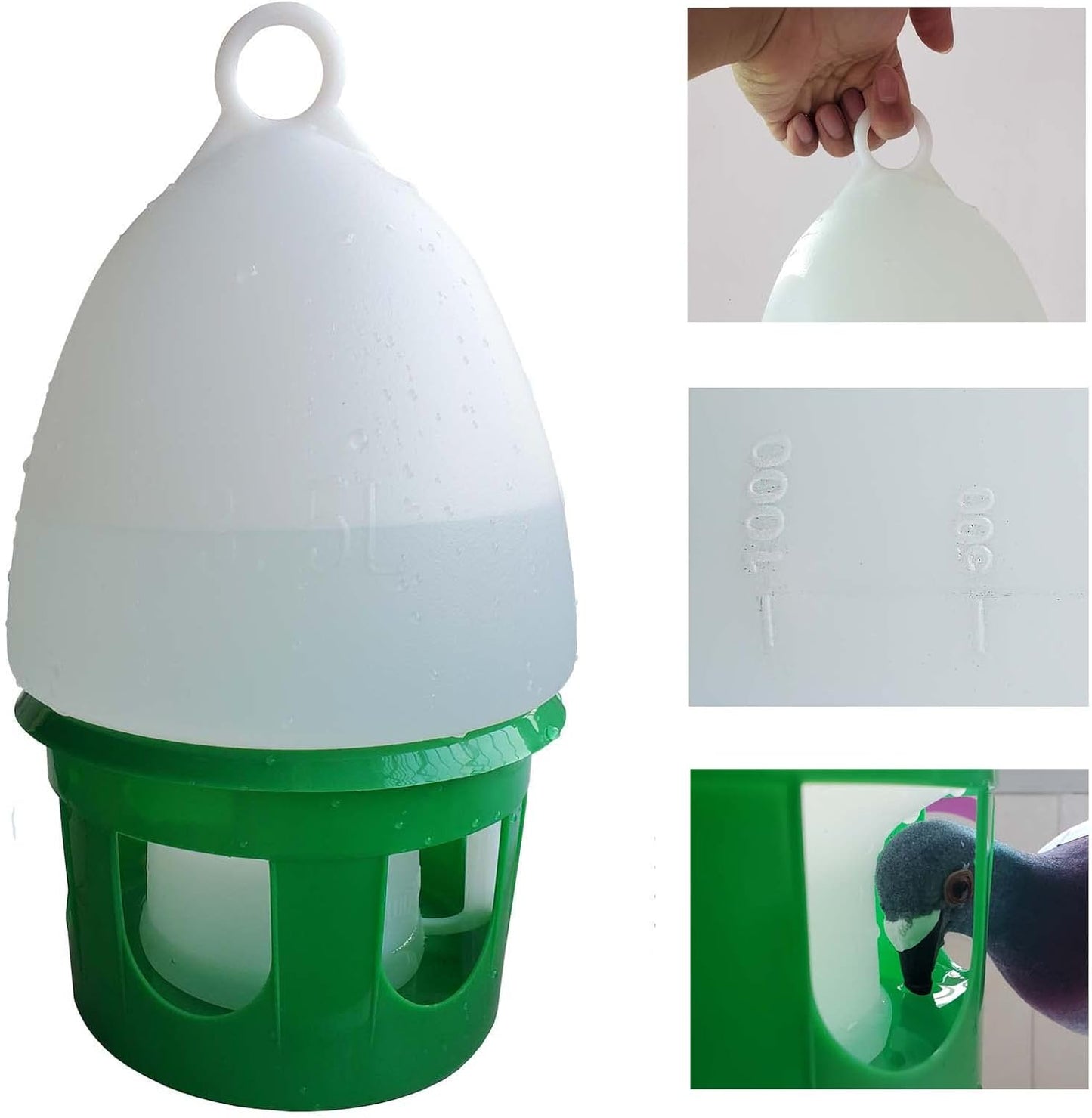 Pigeon Water Dispenser Drinker Bird Water Drinker Automatic Feeders Water Dispenser Dove Drinker Chicken Duck Quail (1.5L)